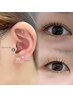 【大人気☆耳＋マツパ】耳つぼジュエリー＋パリジェンヌ￥8480