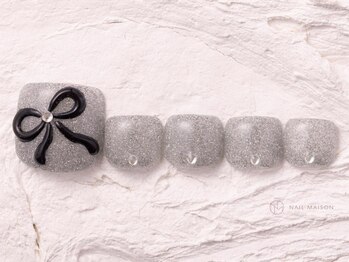 ネイルメゾン 渋谷店(NAIL MAISON)/ぷっくり韓国リボン￥7500