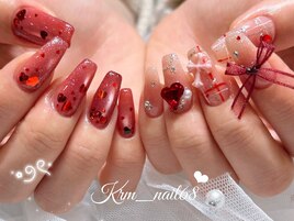 バレンタインネイル &nbsp;担当西村
