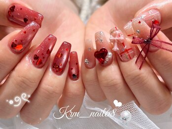 バレンタインネイル &nbsp;担当西村