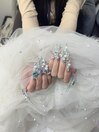 氷姫ビジューロングネイル