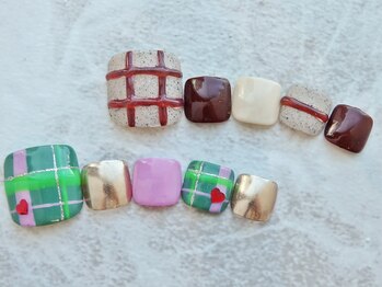 ラルネイル 大宮(Lull. nail)/#フット定額#チェックネイル