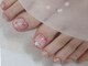 ジュリエット バイ モンネイル(Juliet by MONNAIL)の写真/【Foot◆親指2本アート＋ワンカラー¥5500】足先まで可愛く♪お仕事上ハンドができない方にも◎