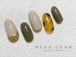 26. べっ甲 ミラー カーキ