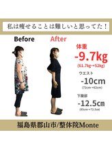 整体院 モンテ(monte)/before＆after