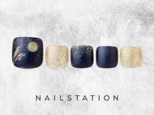 ネイルステーション アトレ四谷店(NAIL STATION)/お月見フットネイル／パラジェル
