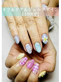 パステルフワラーネイル