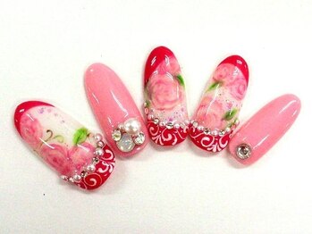 クリスタルネイル ボンベルタ橘店(CRYSTAL NAIL)/バラネイル