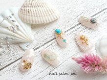ネイルサロン ソウ 心斎橋店(Nail Salon Sou)/シンプル大きめパーツ♪