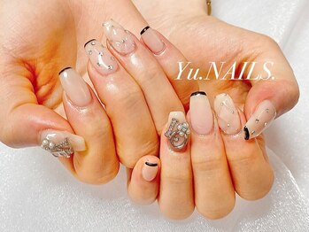 ユーネイルズ 恵比寿(Yu.NAILS.)/キルティング◎パーツフレンチ