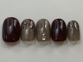 秋レオパードラメボルドー¥7000