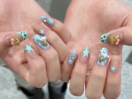 夏ネイル　エレガントデザイン
