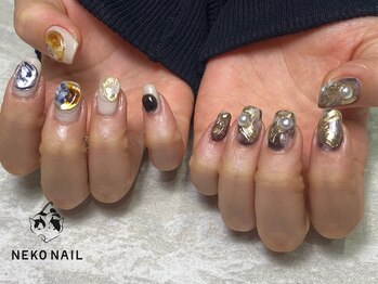 ネコ ネイル(NEKO NAIL)/ちぐはぐアシメ