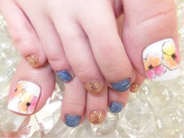 フラワーデニムネイル￥11740