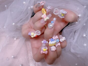 スノーネイルサロン 新宿店(Snow nail salon)/ゆめかわ肉球ケーキリボンハート