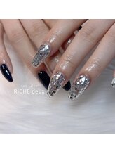 リッシュ ドゥ(RICHE deux)/シルバーホロの埋めつくしネイル