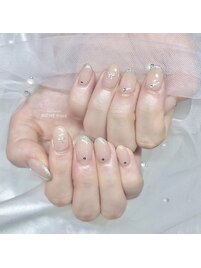 ラメフレンチネイル