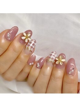 モアネイル(more nail)/千鳥格子ネイル