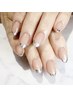 ガラスフレンチ(ワンカラーベース)◎パラジェル+500円◎フィルイン無料