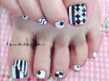 ネイルサロン 爪吉/モノトーン＆シックフット☆