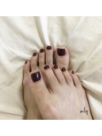 秋色フットネイル