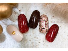 ネイルクローネ(nail crone)/ハートツイードネイル