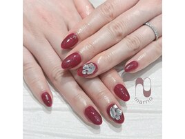 バレンタインネイル