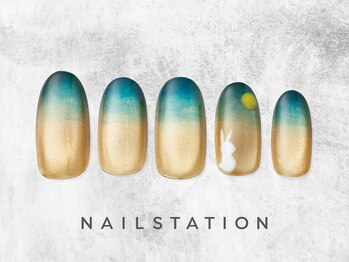 ネイルステーション アトレ四谷店(NAIL STATION)/お月見ネイル／パラジェル