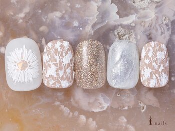 アイネイルズ 吉祥寺店(I nails)/ホワイトマットフラワー