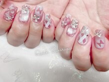 クイックスカルプ 新宿店(Quick Sukarupu)/蝶×チェックピンクマグネット