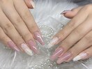シンプルガーリーレースネイル♪