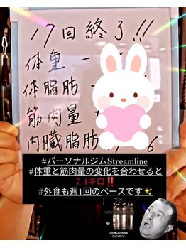 パーソナルジム ストリームライン(Streamline)/コース途中のお客様♪