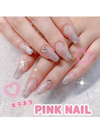 王道ピンクネイル♪