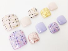 ネイルサロン クイール 小山店(NAIL SALON QUILL)/ツイード+ラメ