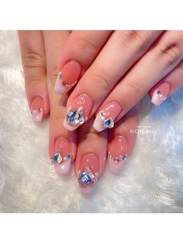 リッシュ ドゥ(RICHE deux)/ハート×フレンチネイル