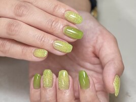 緑ネイル銀座フィルイン