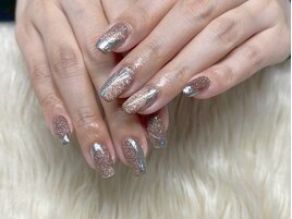 グリッターネイル/シルバーミラ-