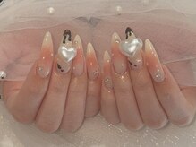 バレンタインネイル