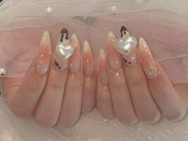 バレンタインネイル