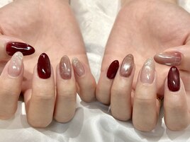 ニュアンスチェックネイル