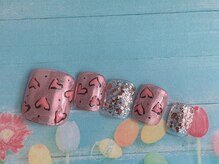 ネイルサロン&スクール ジーナ(GINA)/ハート豹フットネイル