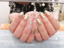シンプルネイルｘゴールド
