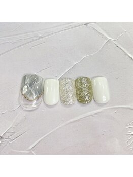 ネイルアンドまつげ リュフェール 五反田(Nail Lufaire)/大理石風foot