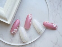 ネイル スパ ココプラス(Nail spa Cocoplus)/偏光カラーの桜ネイル