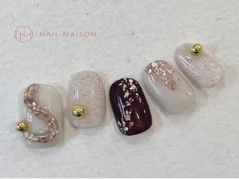 ネイルメゾン 梅田(NAIL MAISON)/キラキラうねうね和風