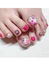 flower foot nail♪