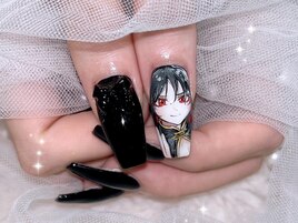 痛ネイル リボン
