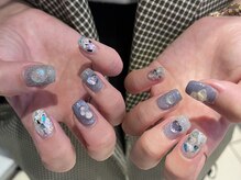 サクノネイル(SAKUNONAIL)/パープルニュアンスネイル