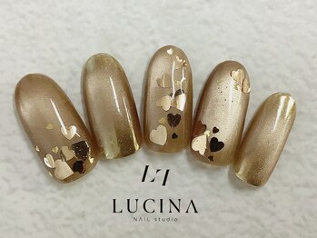 c-478 ハートホログラムネイル