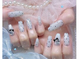 ドットネイル ガーリー 水色